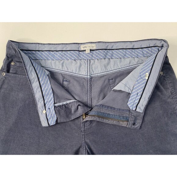 Peter Millar Superior Soft Corduroy 5 Pocket Pants Blue Gray Men’s 40x27 Classic - Picture 8 of 15